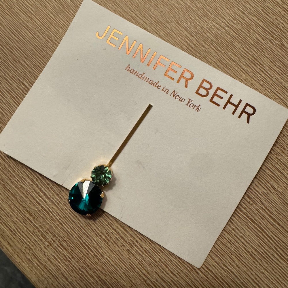 Jennifer Behr Myrla Bobby Pin - Emerald